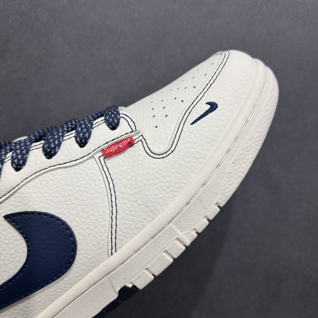  
【定制版】Nike SB Dunk Low Sup系列 米白藏蓝勾 周年高端定制 低帮休闲板鞋 FC