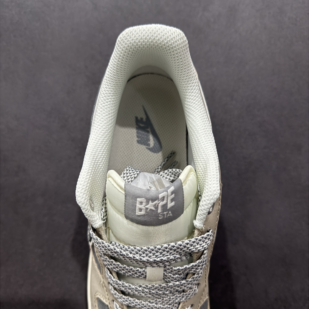 260  【定制版】海外限量发售NIke Air Force 1 '07 Low “Bape联名——裂纹灰咖”空军一号 低帮 运动鞋  SJ6698-023
