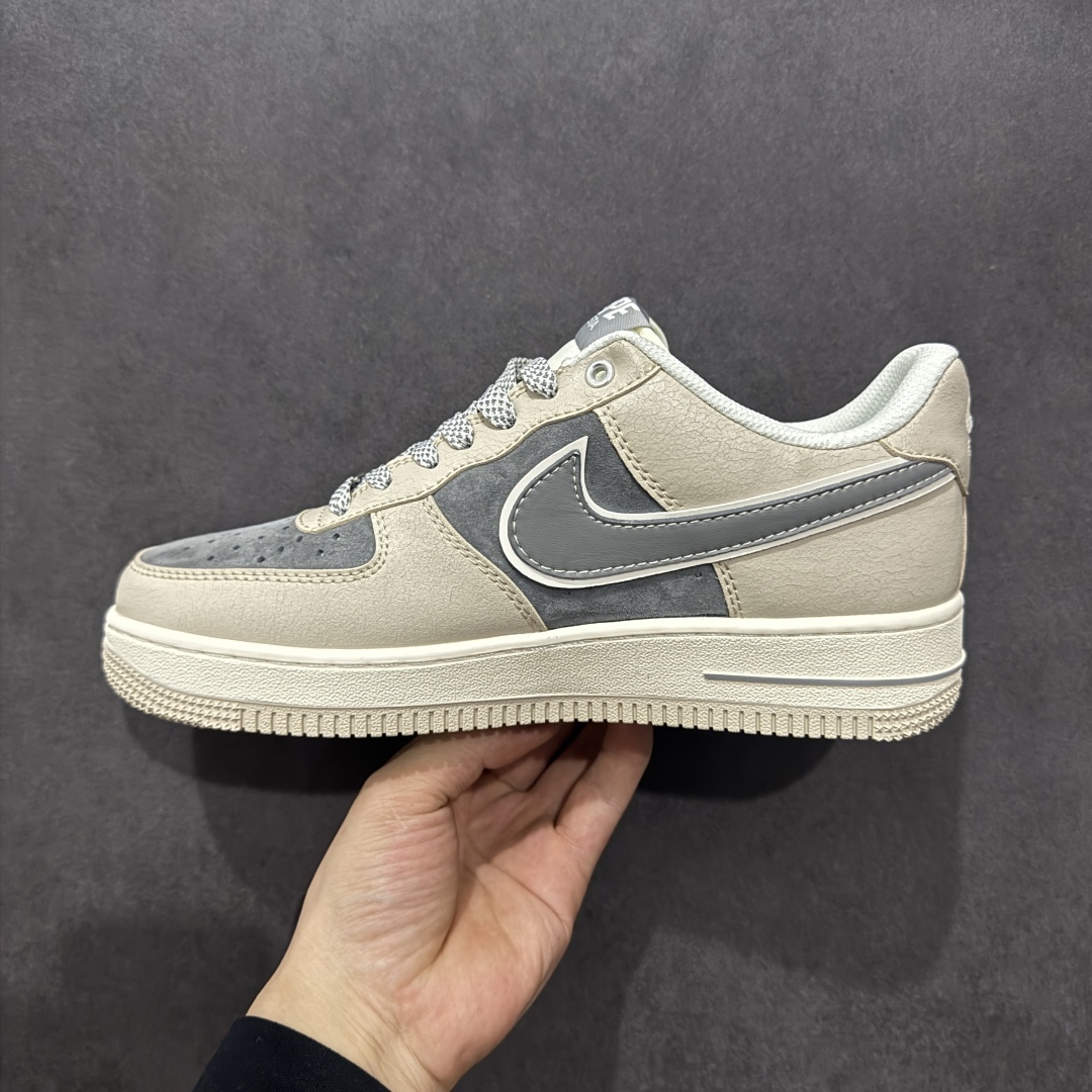 260  【定制版】海外限量发售NIke Air Force 1 '07 Low “Bape联名——裂纹灰咖”空军一号 低帮 运动鞋  SJ6698-023