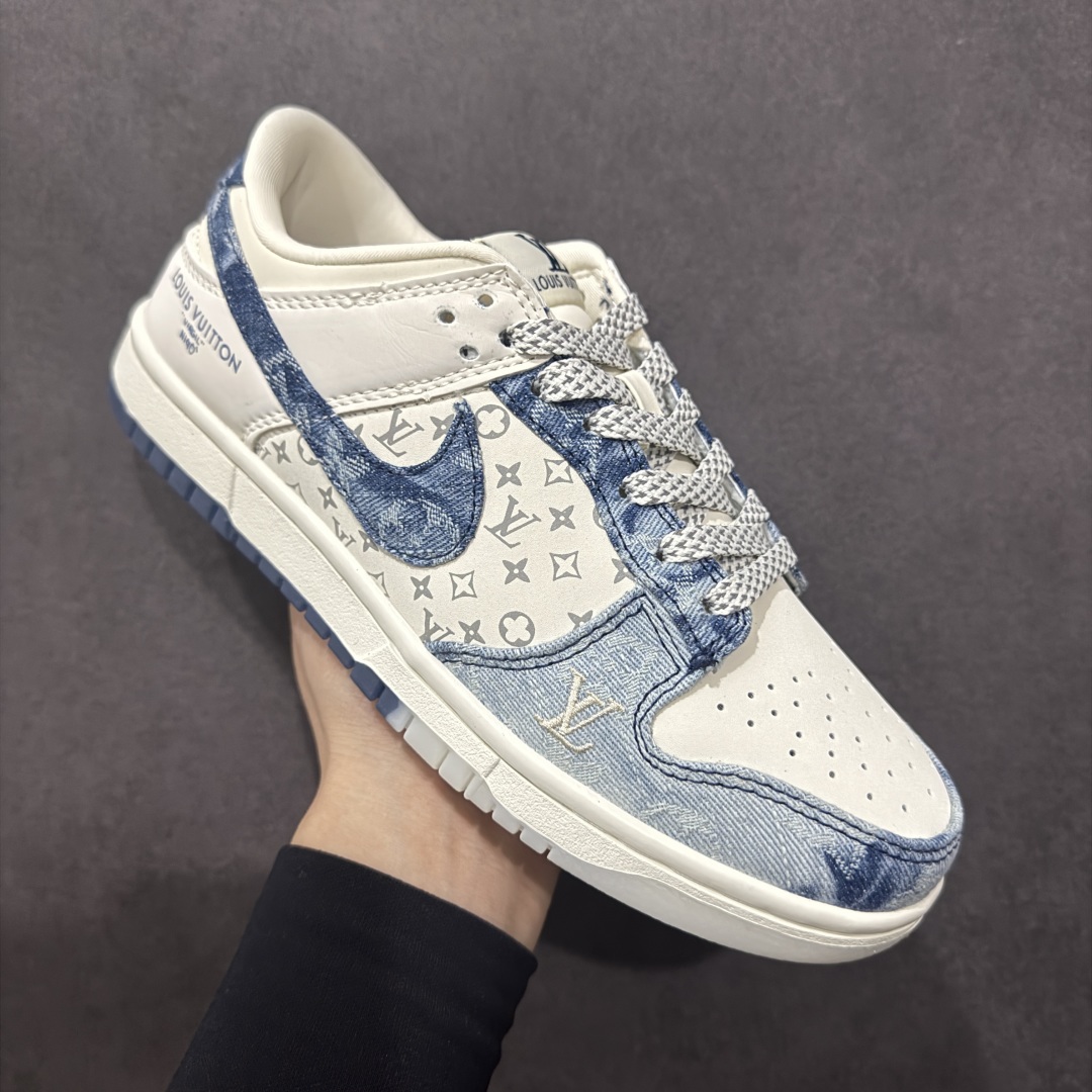  
【定制版】Nike SB Dunk Low LV联名v蓝牛仔 周年高端定制 低帮休闲板鞋 CH831