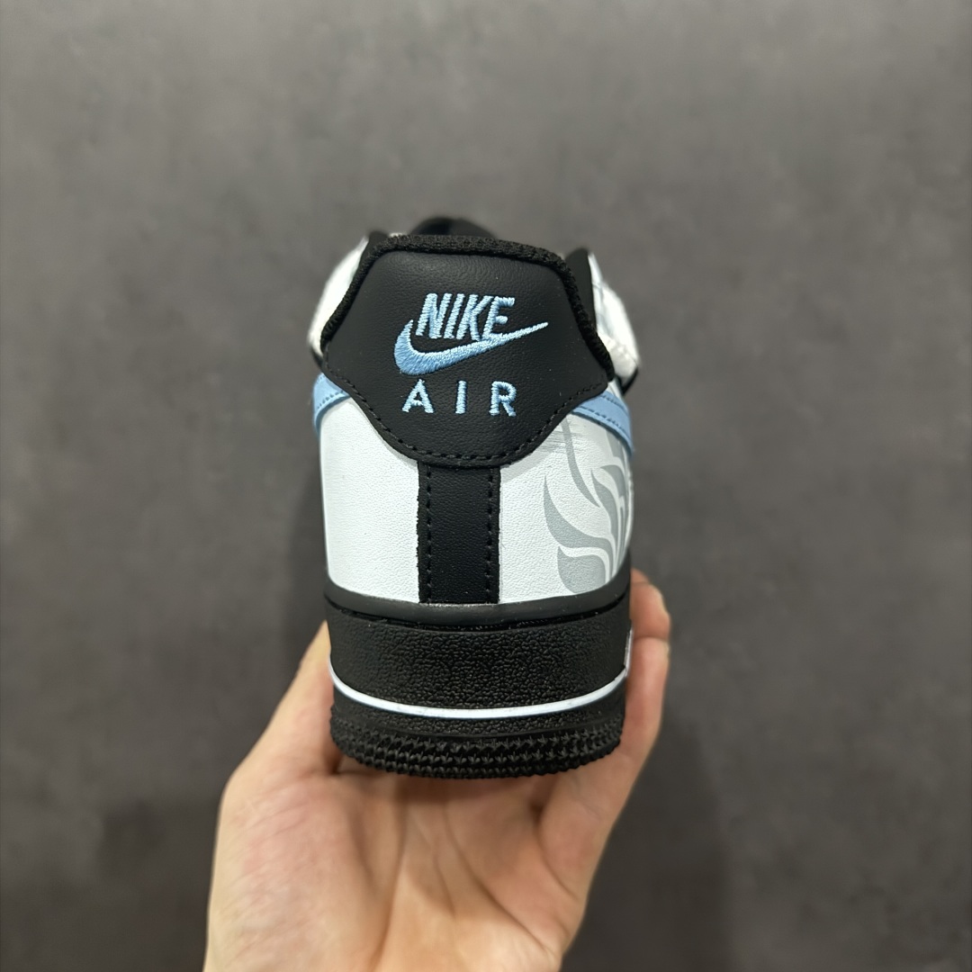 260  【定制版】Nike Air Force 1 Low 07 霜凛 射影 清冷 扇子 图腾喷绘 蓝黑  ZH0316-065