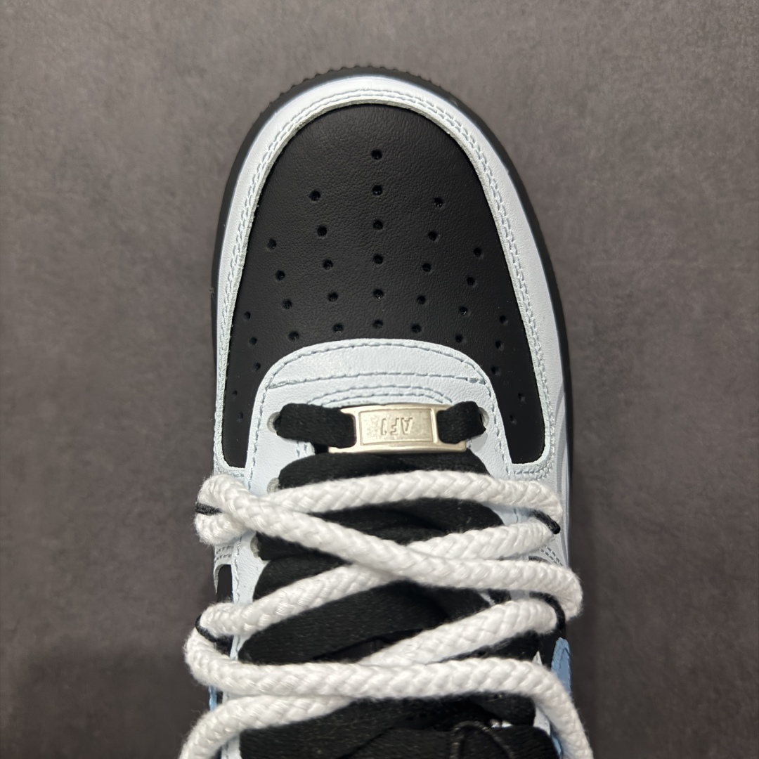 260  【定制版】Nike Air Force 1 Low 07 霜凛 射影 清冷 扇子 图腾喷绘 蓝黑  ZH0316-065
