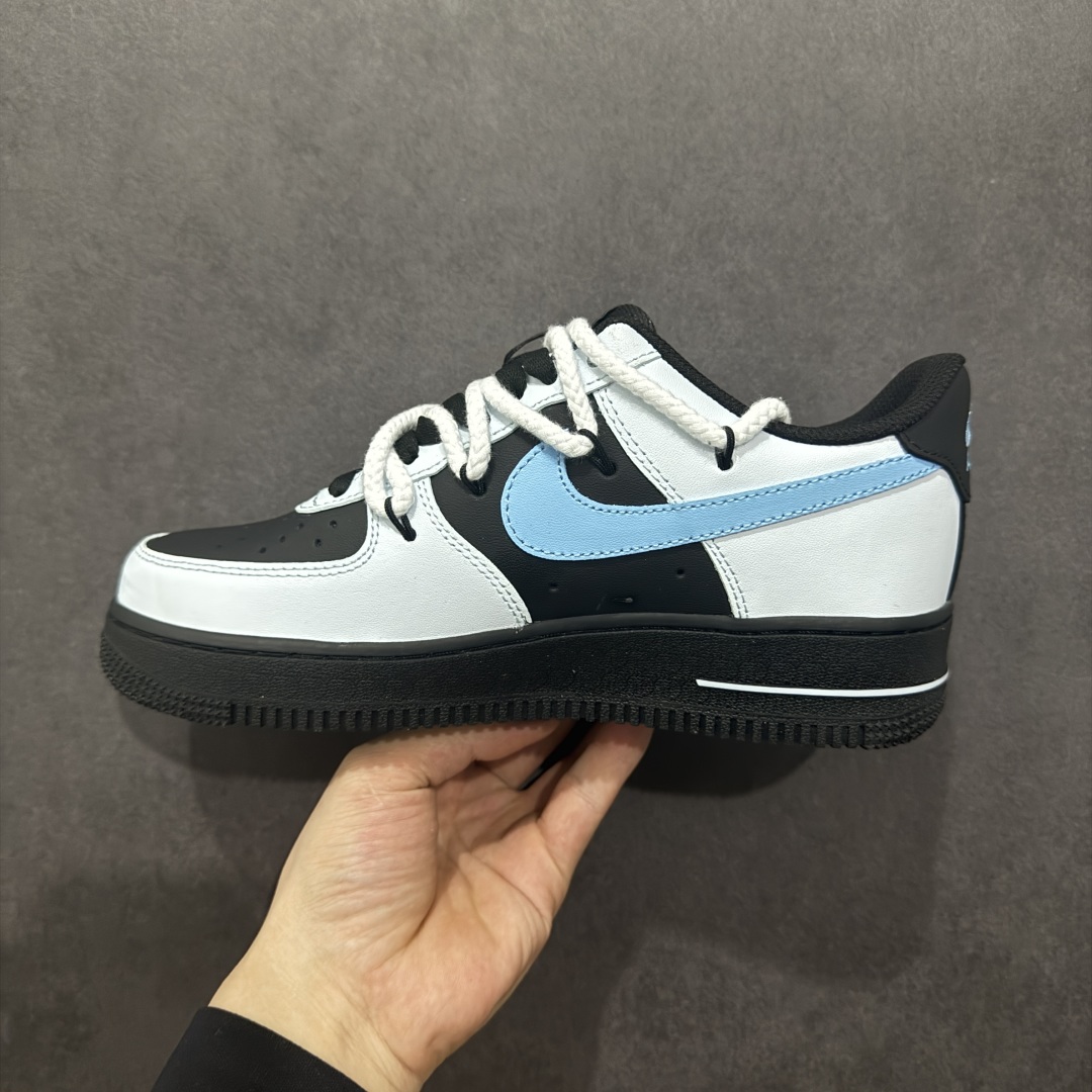 260  【定制版】Nike Air Force 1 Low 07 霜凛 射影 清冷 扇子 图腾喷绘 蓝黑  ZH0316-065