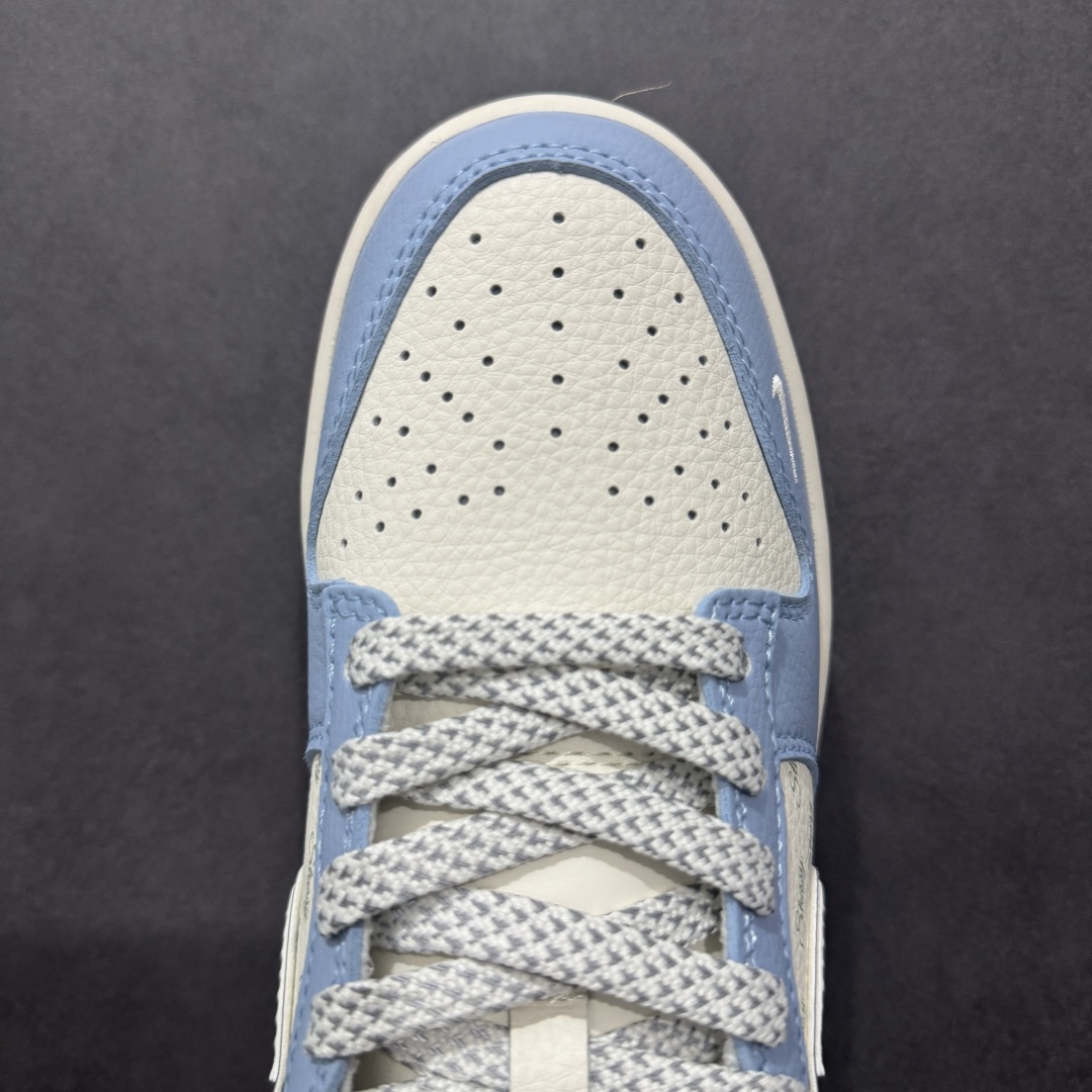  
【定制版】Nike SB Dunk Low 斯图西联名 白蓝生胶 周年高端定制 低帮休闲板鞋 ZH2