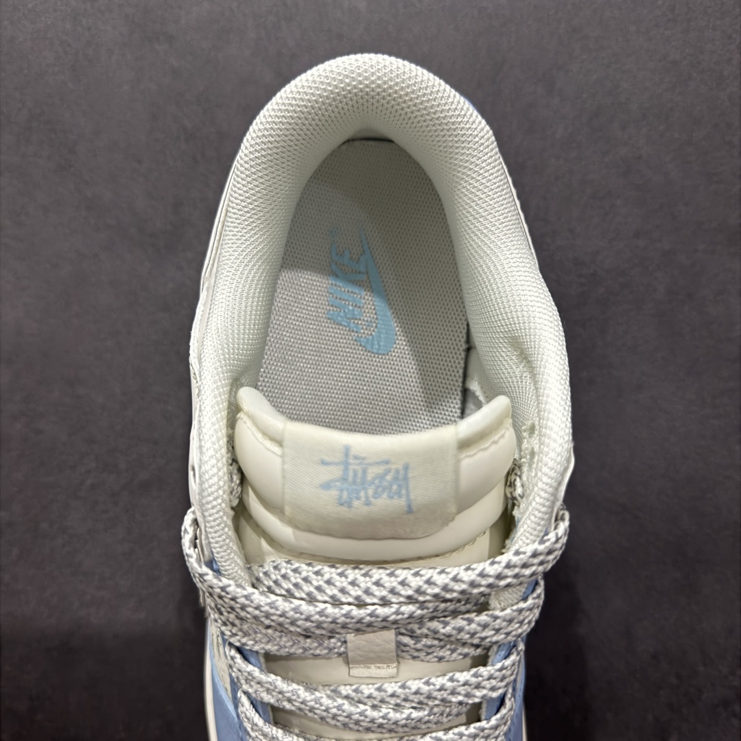  
【定制版】Nike SB Dunk Low 斯图西联名 白蓝生胶 周年高端定制 低帮休闲板鞋 ZH2