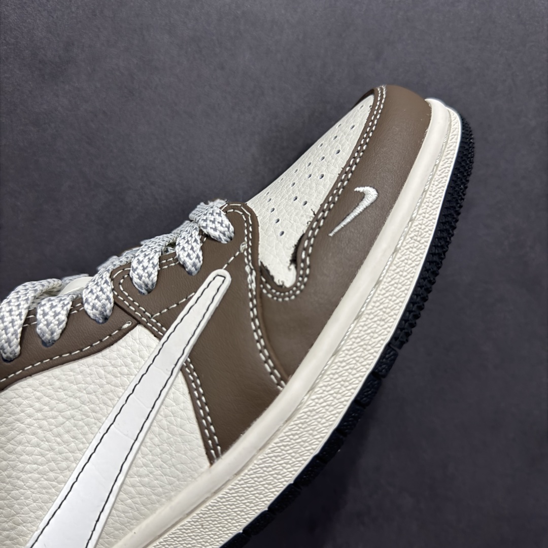 280  【定制版】Travis Scott x Fragment Design x Air Jordan 1 Low OG SP AJ1 乔1 北面联名 米棕雪山 低帮文化休闲板鞋 XS6089-512