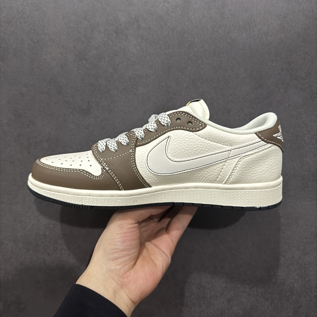 280  【定制版】Travis Scott x Fragment Design x Air Jordan 1 Low OG SP AJ1 乔1 北面联名 米棕雪山 低帮文化休闲板鞋 XS6089-512