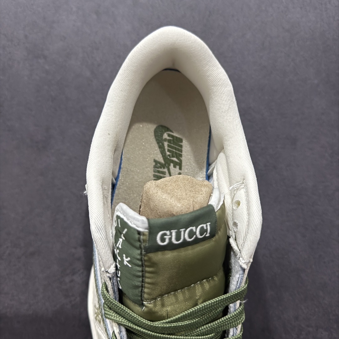 280  【定制版】Travis Scott x Fragment Design x Air Jordan 1 Low OG SP AJ1 乔1 MLB联名 米绿网纹勾 低帮文化休闲板鞋 XS2024-017