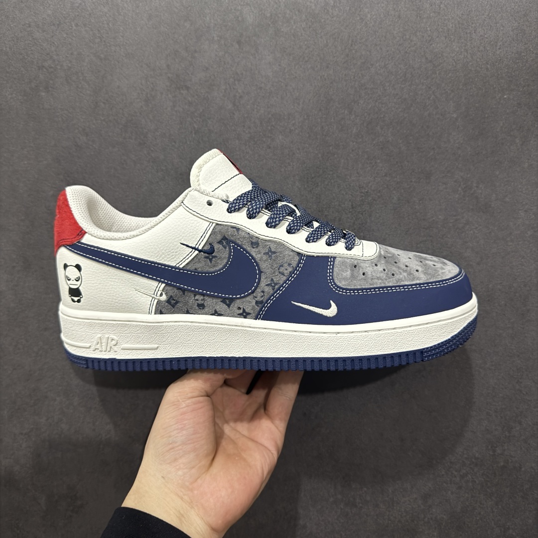 260  Nike Air Force 1 '07 Low 暴力熊联名——— 三钩深蓝灰印花 高端定制 低帮休闲板鞋  KY8899-104
