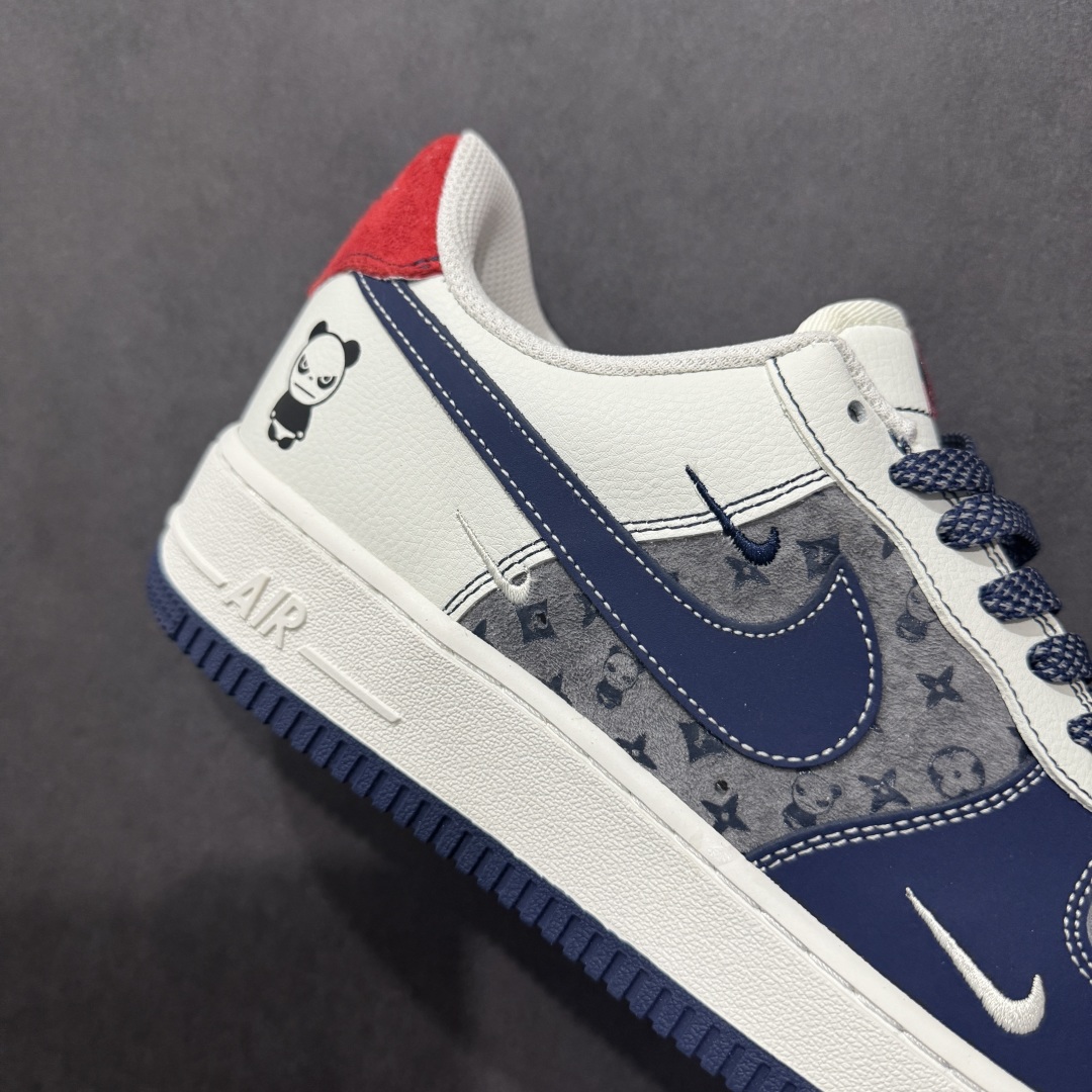 260  Nike Air Force 1 '07 Low 暴力熊联名——— 三钩深蓝灰印花 高端定制 低帮休闲板鞋  KY8899-104