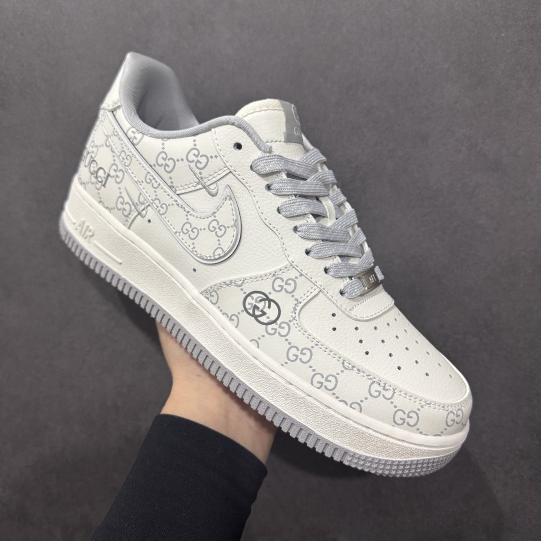 260  Nike Air Force 1 '07 Low 古驰联名---白灰印花 高端定制 低帮休闲板鞋  KY8899-106