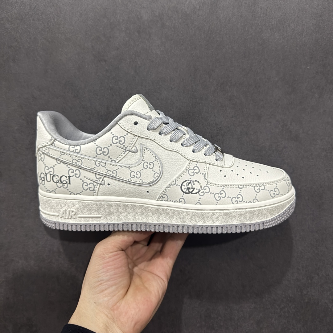 260  Nike Air Force 1 '07 Low 古驰联名---白灰印花 高端定制 低帮休闲板鞋  KY8899-106