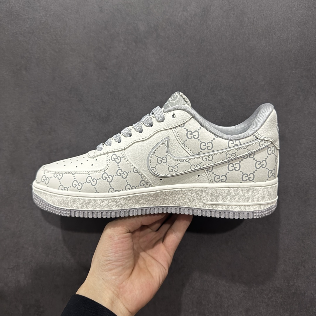 260  Nike Air Force 1 '07 Low 古驰联名---白灰印花 高端定制 低帮休闲板鞋  KY8899-106