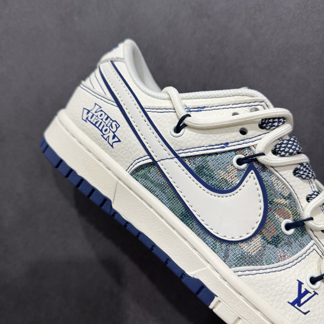 300  【定制版】Nike SB Dunk Low LV系列 绑带油画白勾 周年高端定制 低帮休闲板鞋 DM6868-077