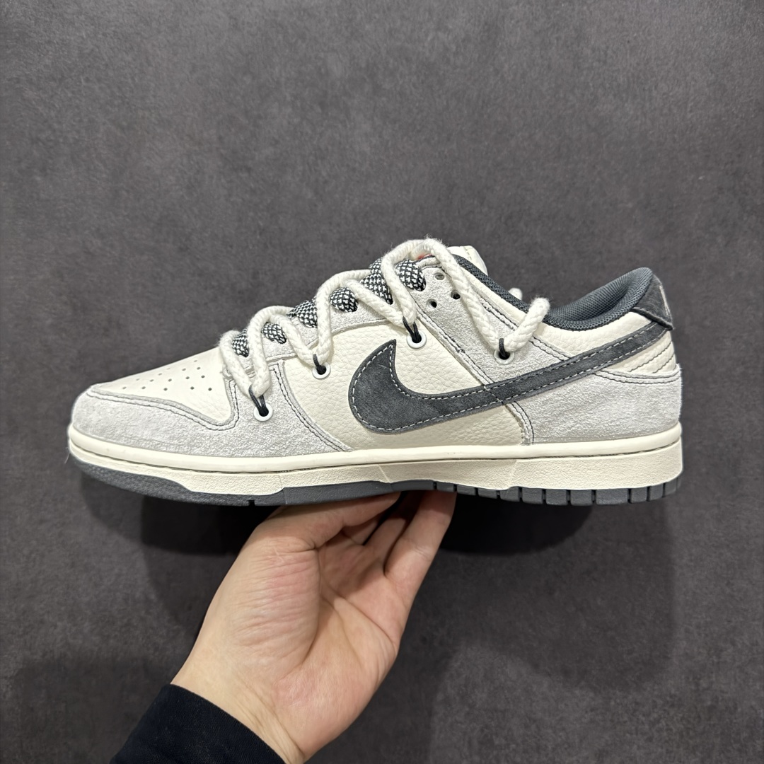 300  【定制版】Nike SB Dunk Low Sup系列 绑带猪八灰勾 周年高端定制 低帮休闲板鞋 YX5066-217