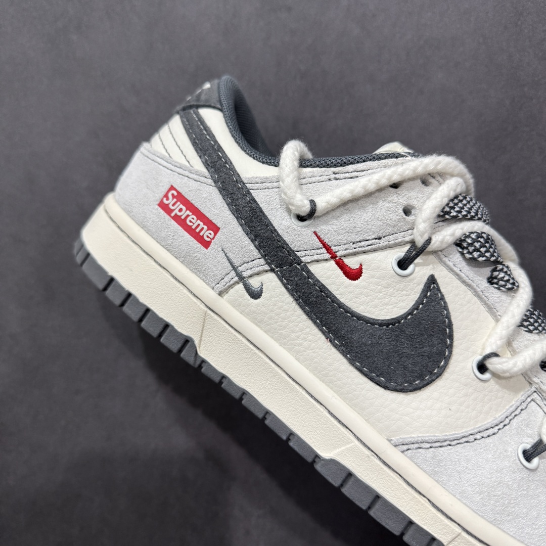 300  【定制版】Nike SB Dunk Low Sup系列 绑带猪八灰勾 周年高端定制 低帮休闲板鞋 YX5066-217
