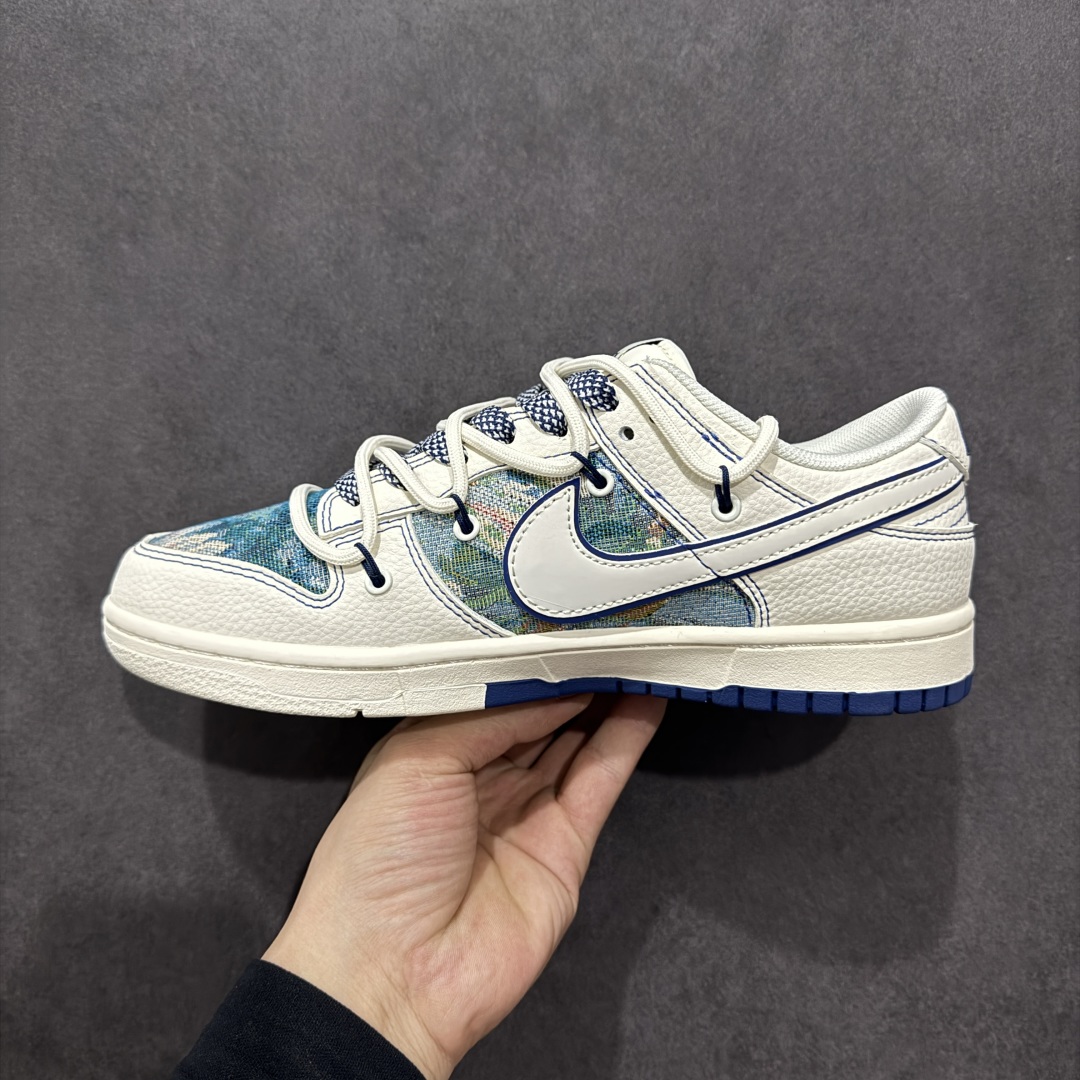 300  【定制版】Nike SB Dunk Low LV系列 绑带油画白勾 周年高端定制 低帮休闲板鞋 DM6868-077