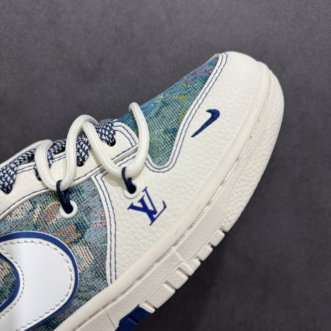 300  【定制版】Nike SB Dunk Low LV系列 绑带油画白勾 周年高端定制 低帮休闲板鞋 DM6868-077