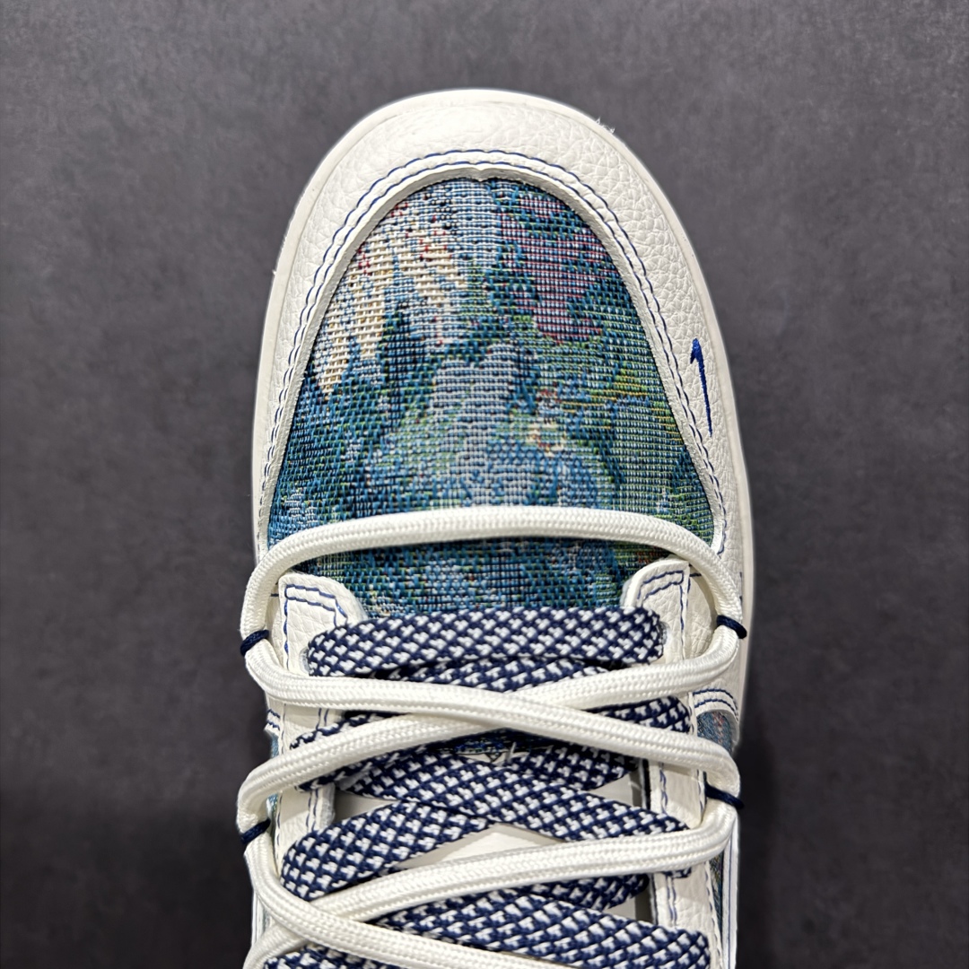 300  【定制版】Nike SB Dunk Low LV系列 绑带油画白勾 周年高端定制 低帮休闲板鞋 DM6868-077