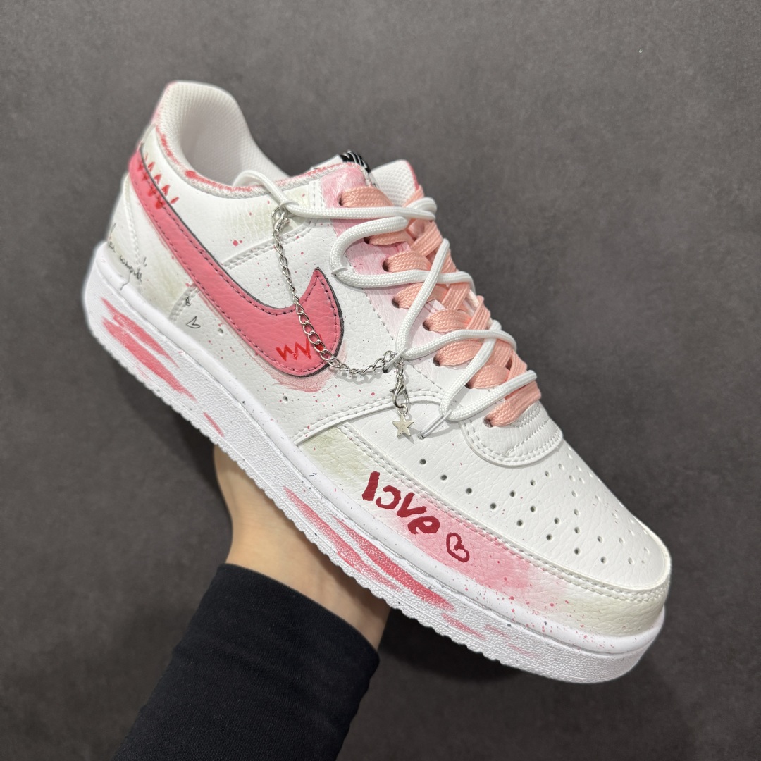 280  【定制版】NK Court Vision 1 Low“幸福角” 手绘涂鸦定制板鞋  DH2987-213