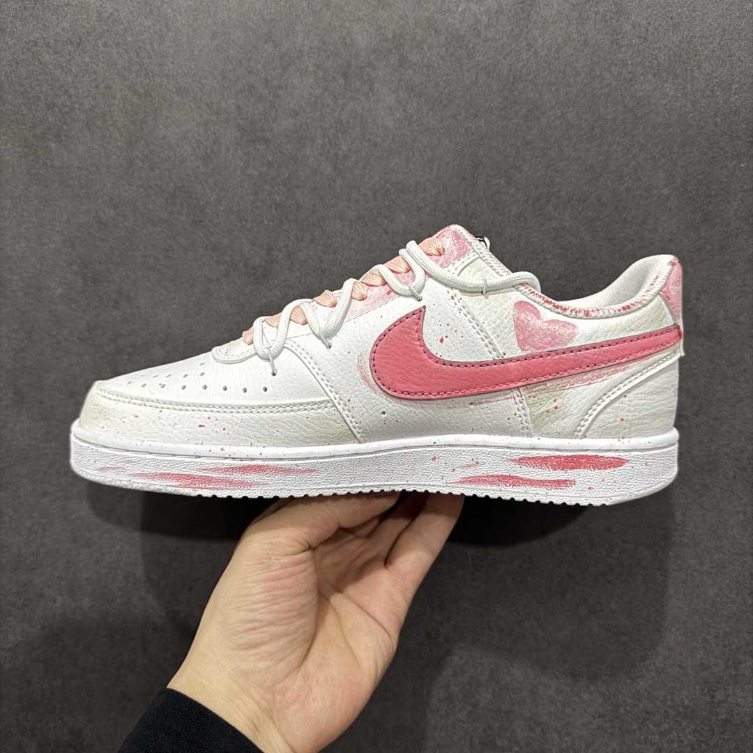 280  【定制版】NK Court Vision 1 Low“幸福角” 手绘涂鸦定制板鞋  DH2987-213
