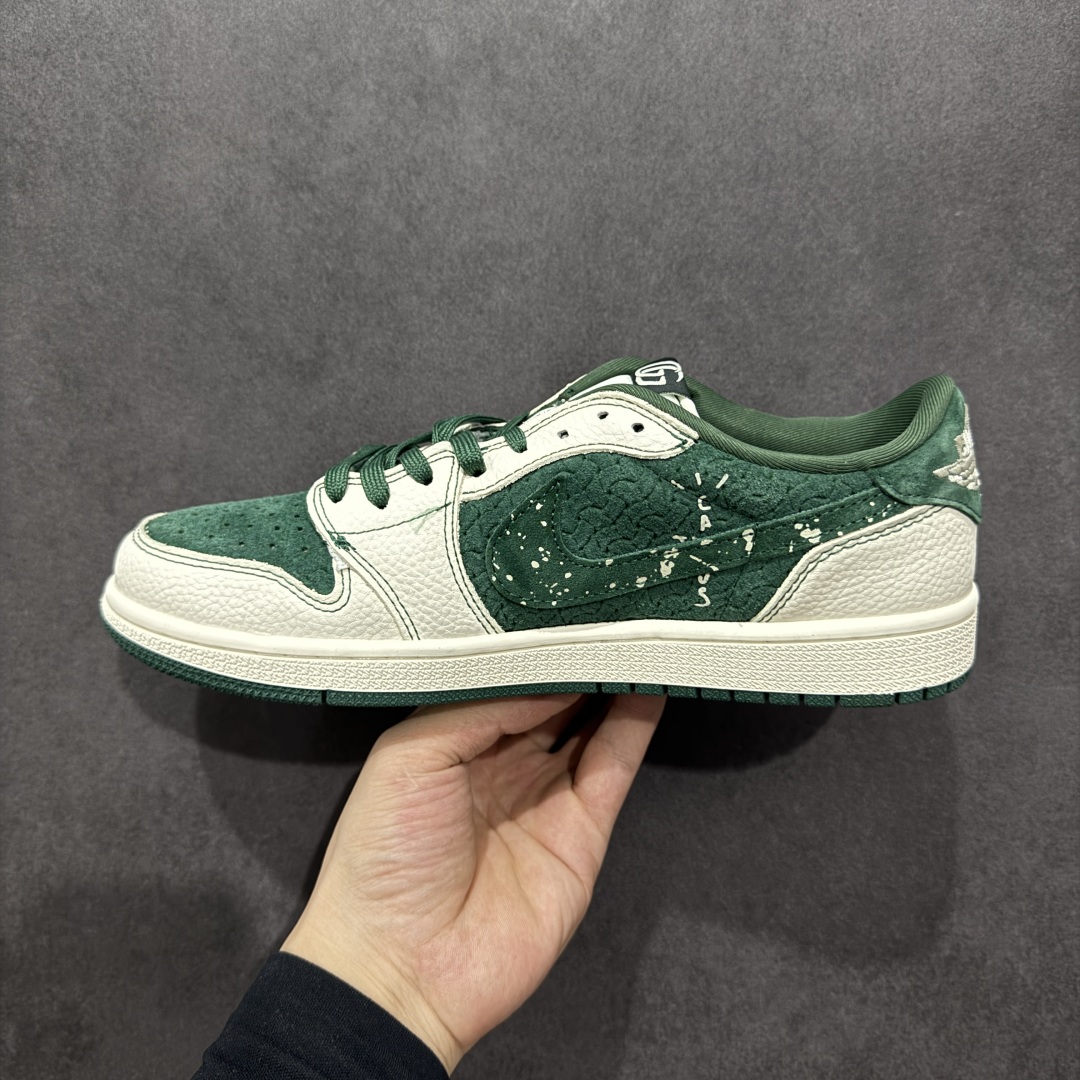 280   【定制版】Travis Scott x Nike Air Jordan 1 Low x GUCCI x Supreme Air Jordan 1 Low 反转白绿小钩倒钩  XS2024-008