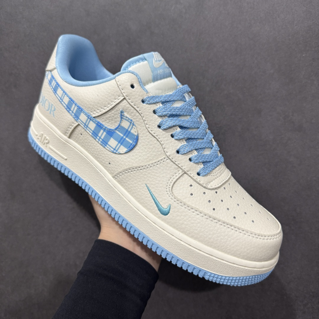 【定制版】Nike Air Force 1'07 Low 迪奥联名 米蓝方格 空军一号低帮休闲板鞋 KK1988-072