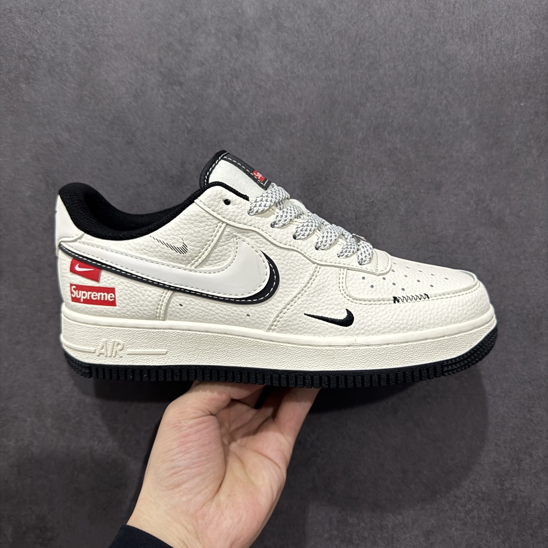 260  【定制版】Nike Air Force 1'07 Low Supreme联名 白黑双勾 空军一号低帮休闲板鞋 XS1958-545