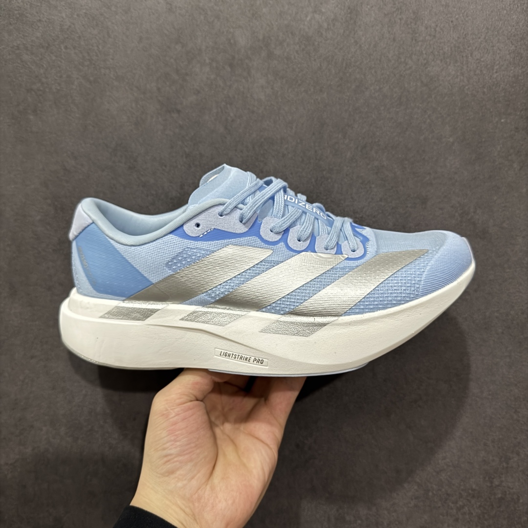 【公司级】Adidas Adizero Evo SL 阿迪超轻透气缓震跑鞋  整体外观造型与adiZero Adios Pro EVO 1非常相似 中底配置方面搭载全掌Lightstrike Pro 鞋面采用透气网面示人 契合日常训练鞋的定位 更加耐用 外底给到了马牌橡胶 及上代竞速旗舰adidas Adizero Adios Pro 3区域分布 货号： JS4453  尺码：36 36.5 37 38 38.5 39 40 40.5 41 42 42.5 43 44 44.5 45-选品中心
