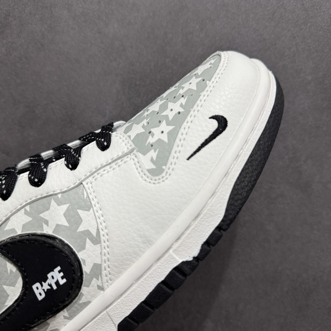 300  【定制版】Nike SB Dunk Low BAPE系列 五角星黑勾 周年高端定制 低帮休闲板鞋 CS1688-104