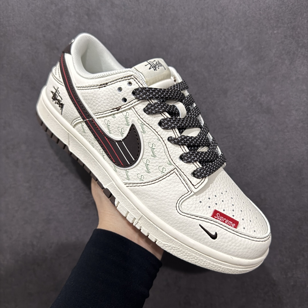 【定制版】Nike SB Dunk Low 斯图西联名 双拼红线 周年高端定制 低帮休闲板鞋 XS6089-536