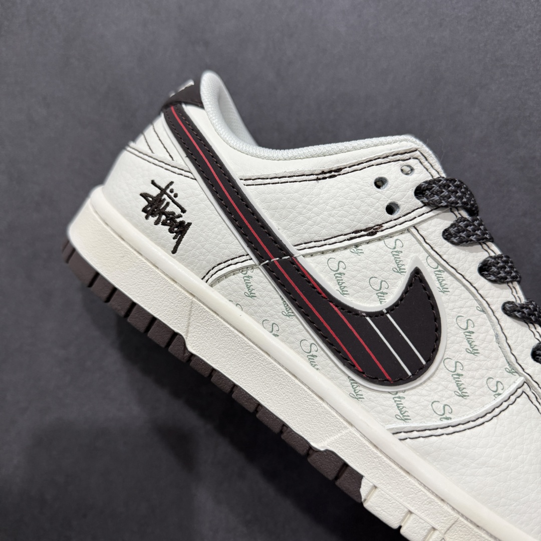 【定制版】Nike SB Dunk Low 斯图西联名 双拼红线 周年高端定制 低帮休闲板鞋 XS6089-536