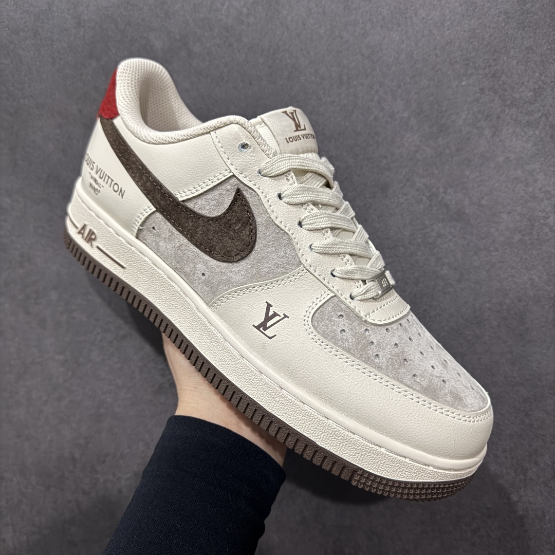 260  【定制版】Nike Air Force 1'07 Low LV联名 米棕红尾 空军一号低帮休闲板鞋 XX3168-129