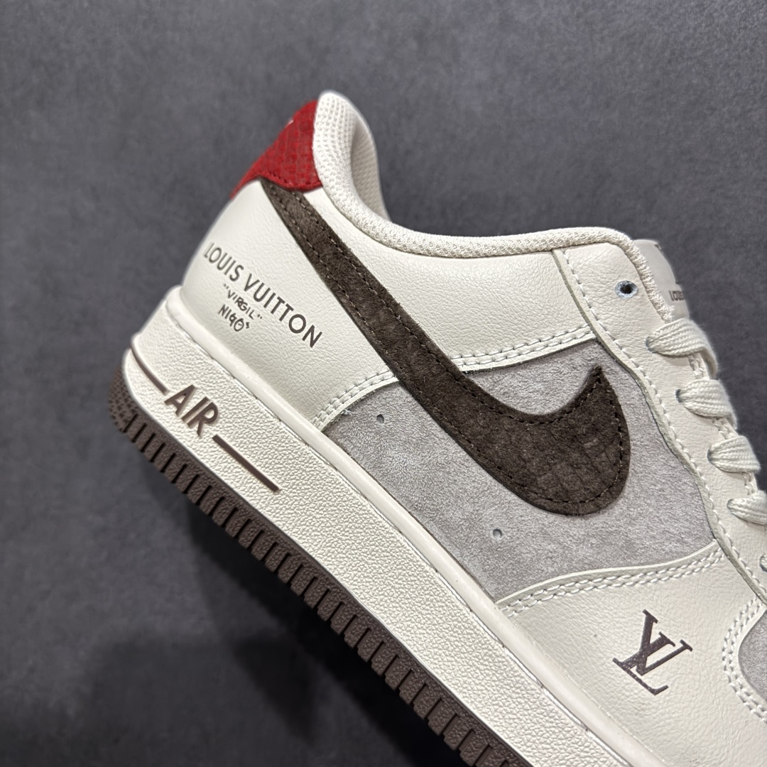 260  【定制版】Nike Air Force 1'07 Low LV联名 米棕红尾 空军一号低帮休闲板鞋 XX3168-129