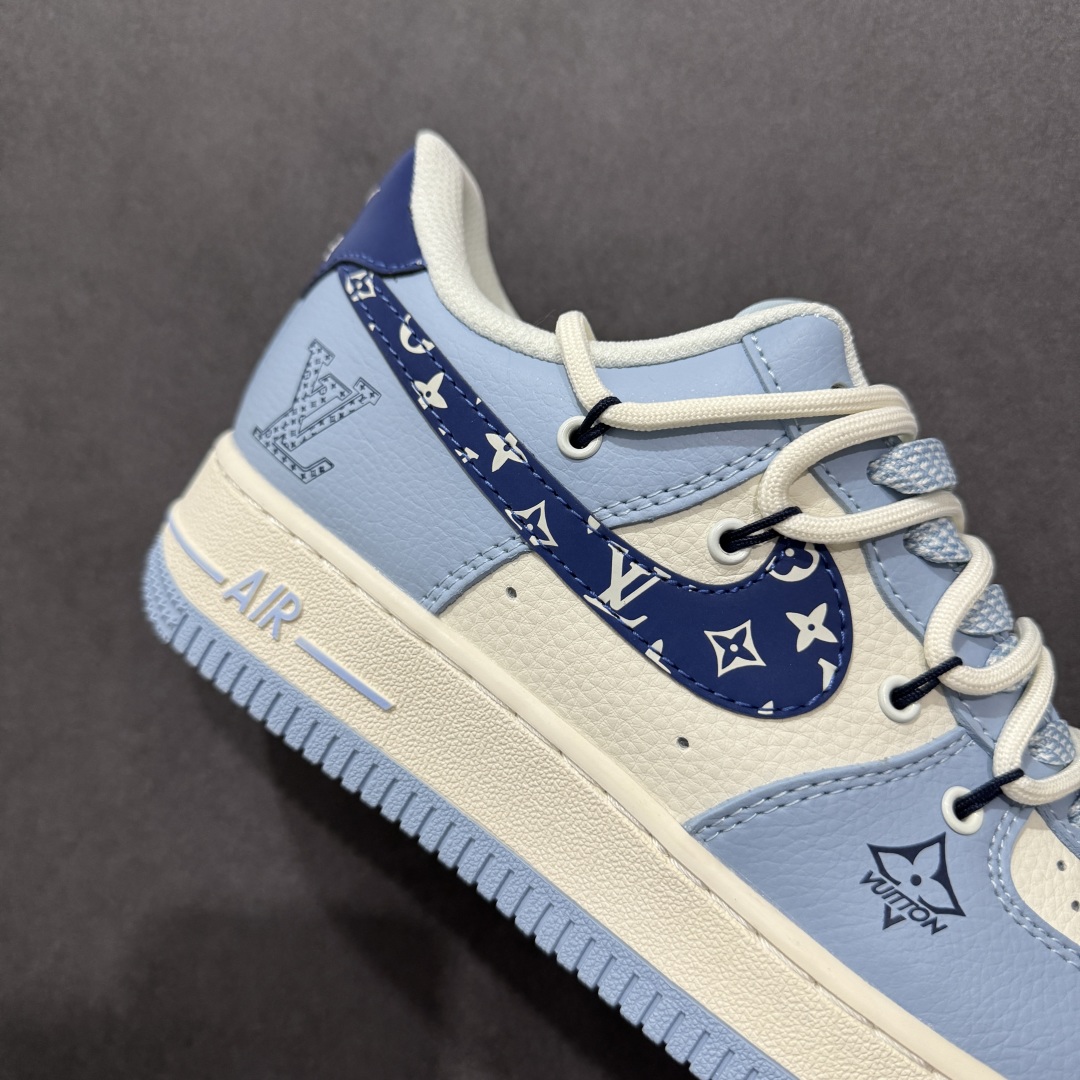 260  【定制版】Nike Air Force 1'07 Low LV联名 大学蓝抽绳 空军一号低帮休闲板鞋 DM6868-059