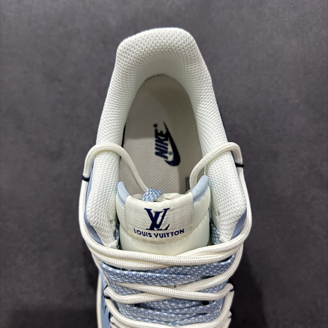 260  【定制版】Nike Air Force 1'07 Low LV联名 大学蓝抽绳 空军一号低帮休闲板鞋 DM6868-059