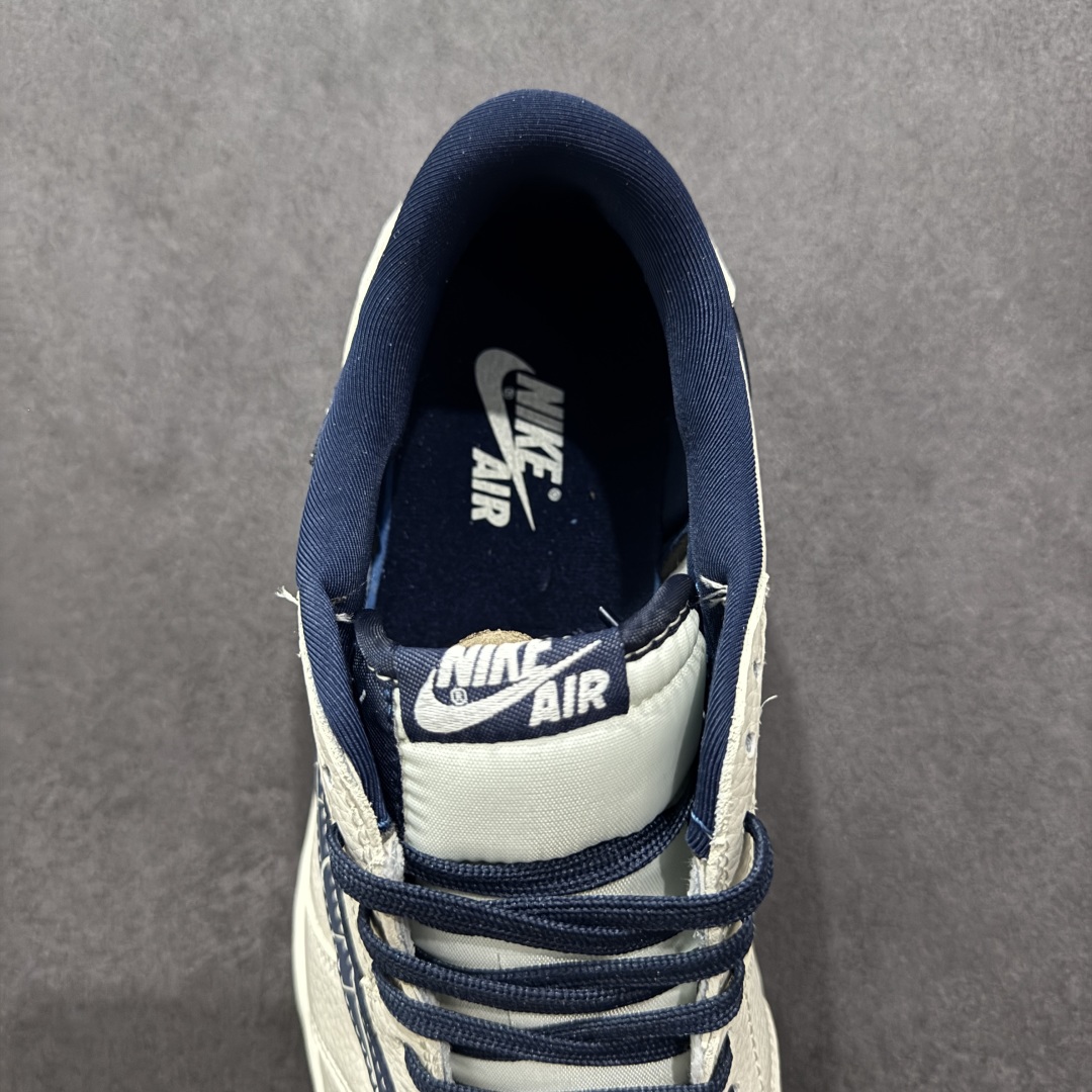 【定制版】Travis Scott x Fragment Design x Air Jordan 1 Low OG SP AJ1 乔1 冠军联名 裂纹勾 低帮文化休闲板鞋 LD2025-015