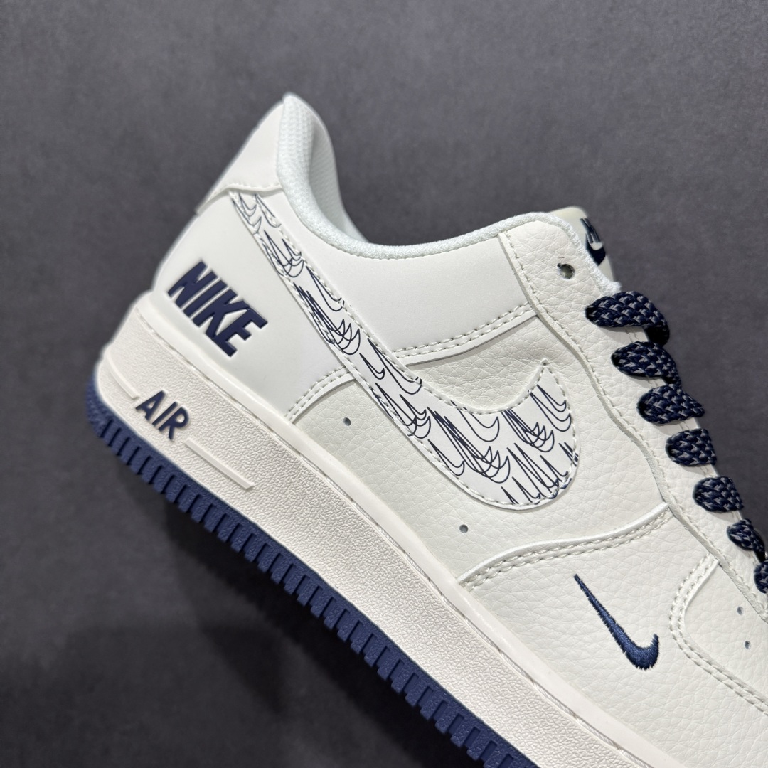 260  【定制版】Nike Air Force 1'07 Low 耐克联名 深蓝多小勾 空军一号低帮休闲板鞋 HH7518-047