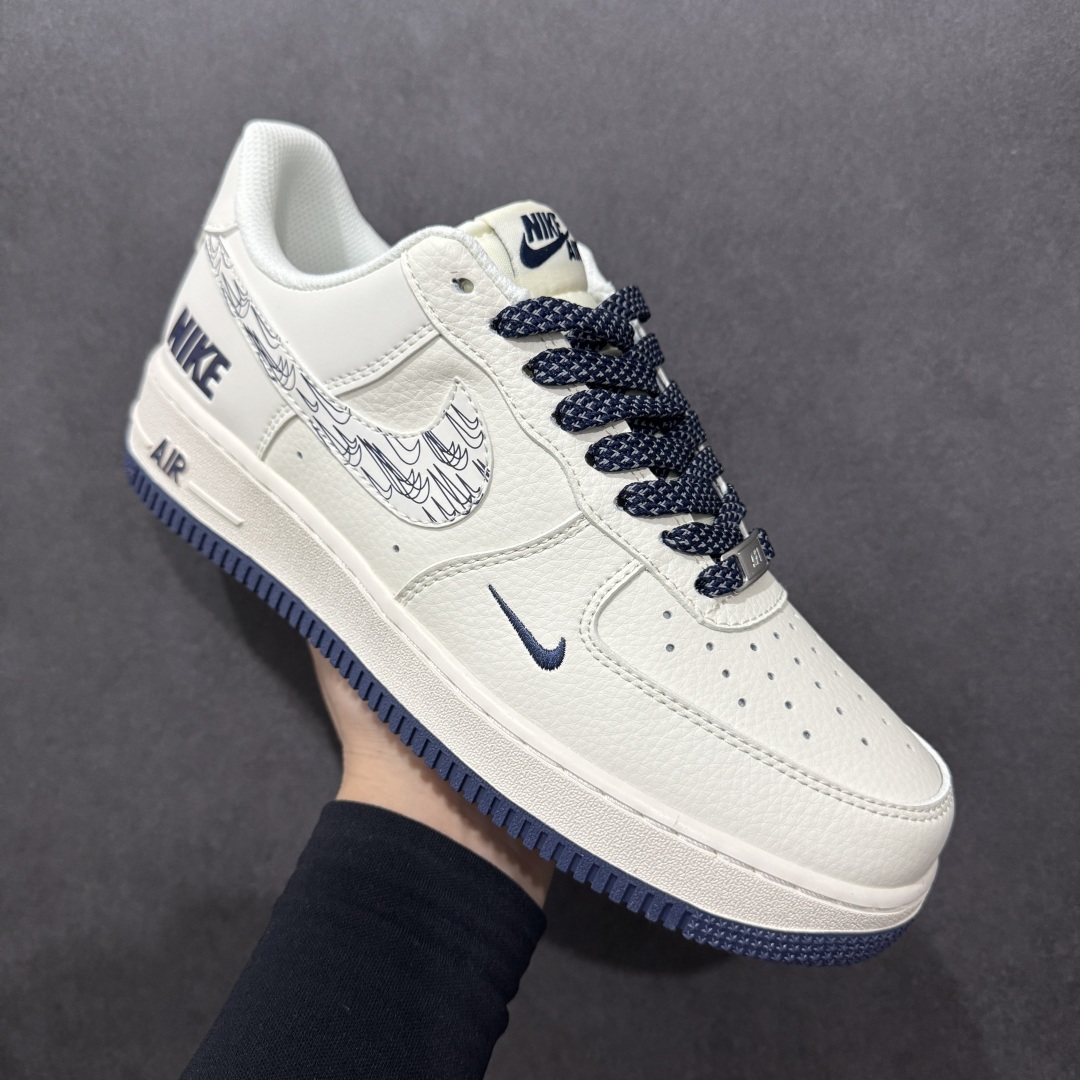 260  【定制版】Nike Air Force 1'07 Low 耐克联名 深蓝多小勾 空军一号低帮休闲板鞋 HH7518-047