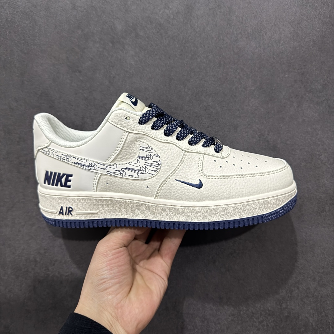 260  【定制版】Nike Air Force 1'07 Low 耐克联名 深蓝多小勾 空军一号低帮休闲板鞋 HH7518-047