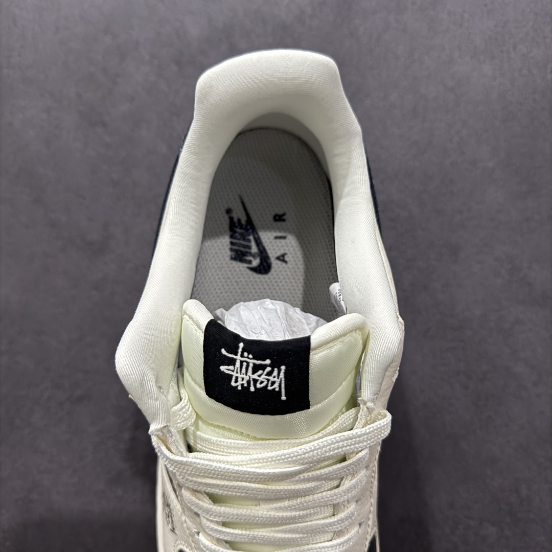 【定制版】Nike Air Force 1'07 Low 斯图西联名 米黑泼墨勾 空军一号低帮休闲板鞋 DF0188-042
