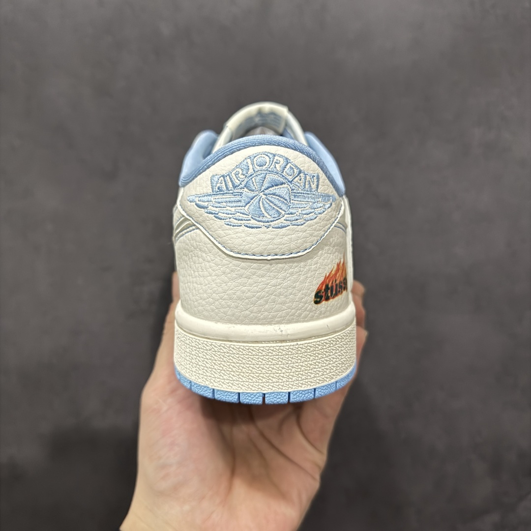280  【定制版】Travis Scott x Fragment Design x Air Jordan 1 Low OG SP AJ1 乔1 斯图西联名 米蓝火焰 低帮文化休闲板鞋 ZH2598-229