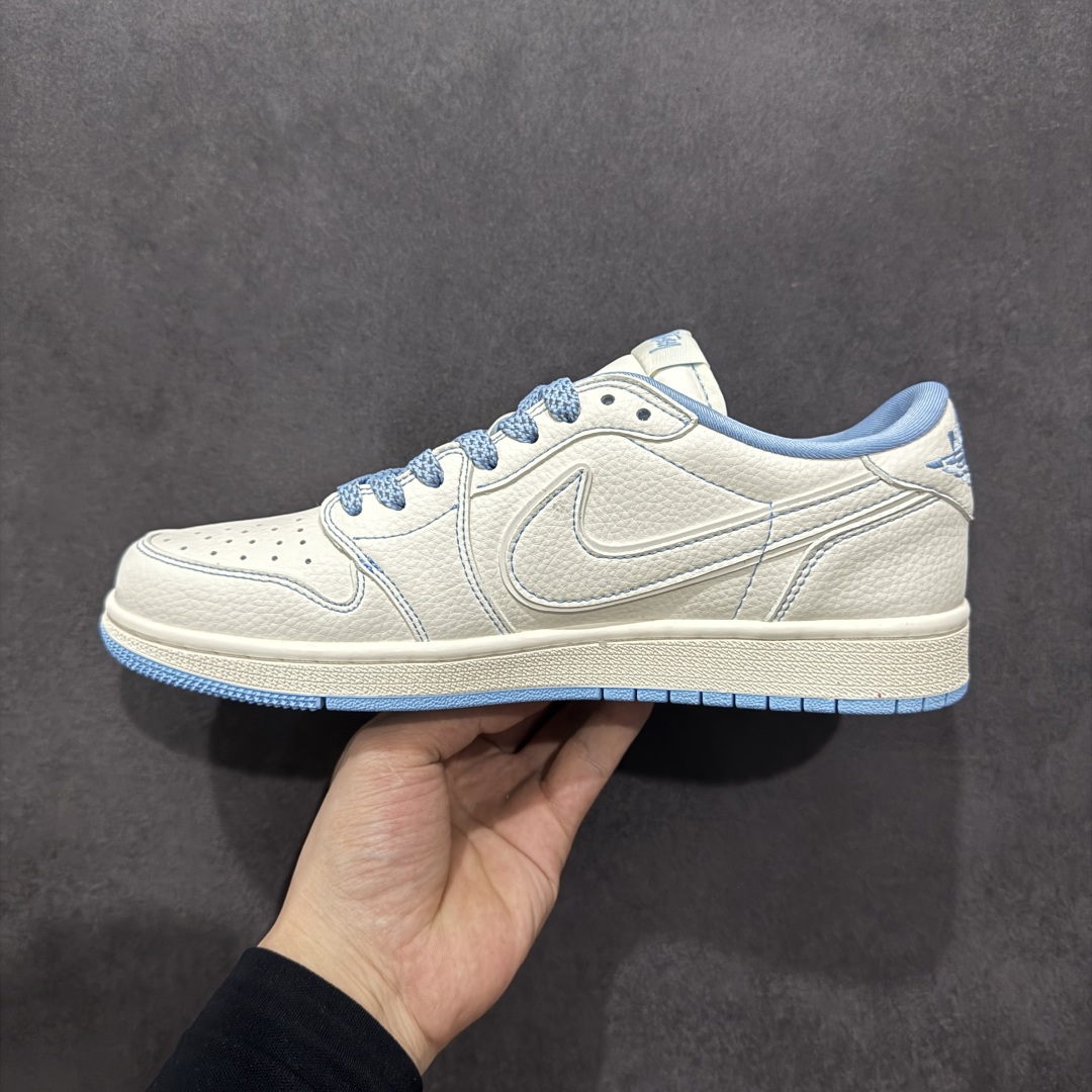 280  【定制版】Travis Scott x Fragment Design x Air Jordan 1 Low OG SP AJ1 乔1 斯图西联名 米蓝火焰 低帮文化休闲板鞋 ZH2598-229