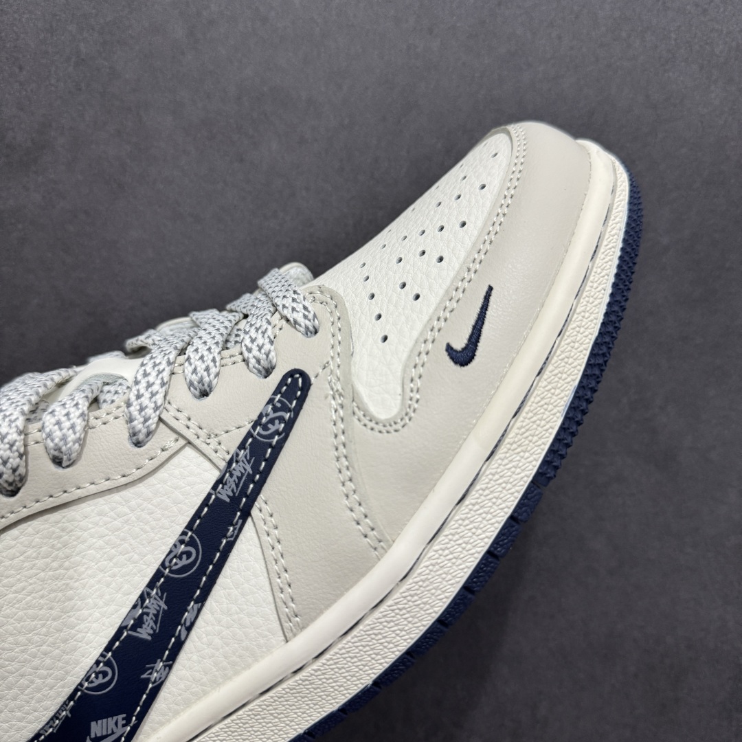 280  【定制版】Travis Scott x Fragment Design x Air Jordan 1 Low OG SP AJ1 乔1 斯图西联名 米蓝花勾 低帮文化休闲板鞋 JJ2508-551