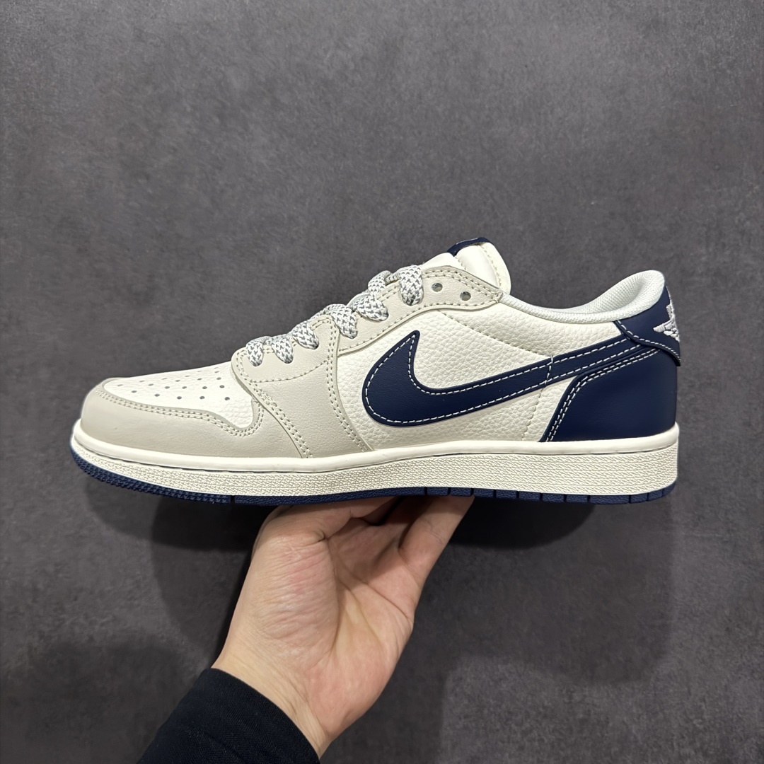 280  【定制版】Travis Scott x Fragment Design x Air Jordan 1 Low OG SP AJ1 乔1 斯图西联名 米蓝花勾 低帮文化休闲板鞋 JJ2508-551