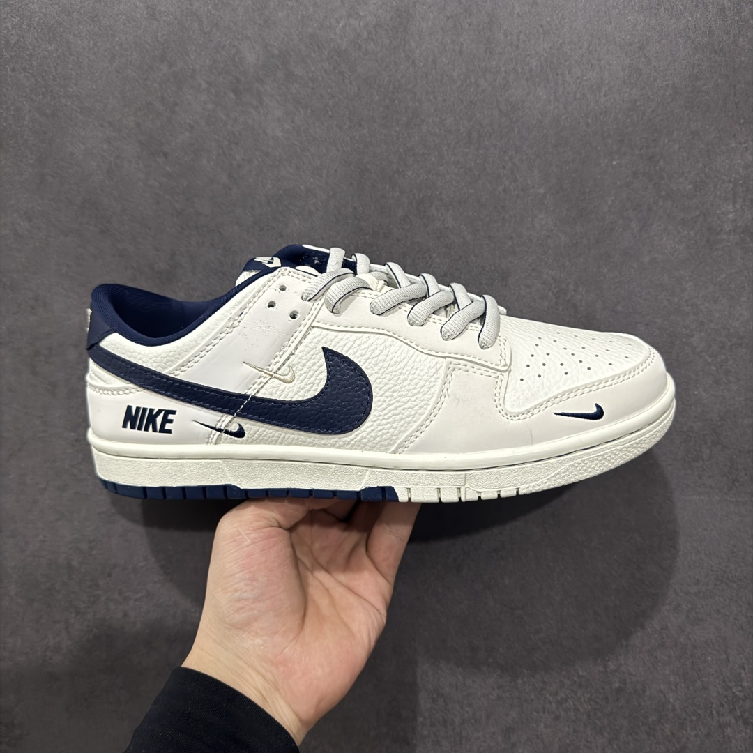 280  【定制版】Nike SB Dunk Low 联名三勾 奶白深蓝 周年高端定制 低帮休闲板鞋 SC9207-402