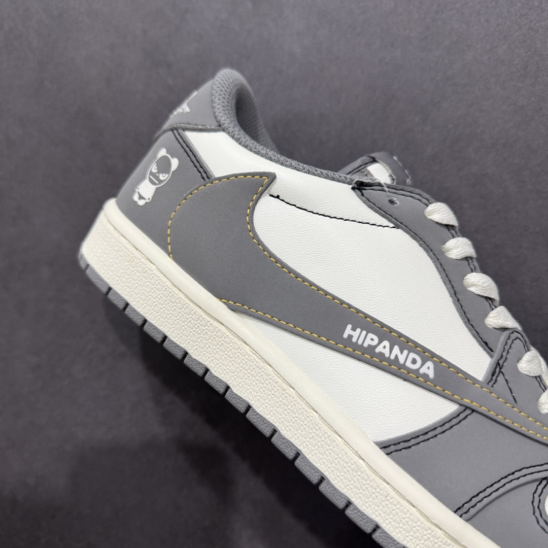260  【定制版】Fragment x Travis Scott x Panda Air Jordan 1 Low 三方联名倒钩   XD1568-106