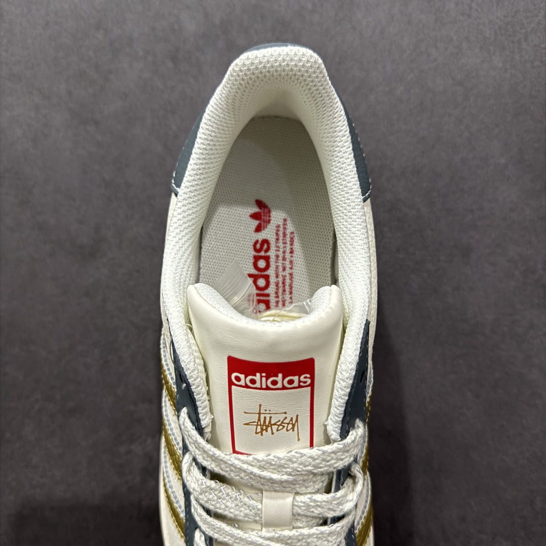 
【定制版】AD Originals Superstar x Stussy 白蓝金
采用全新头层拼接皮