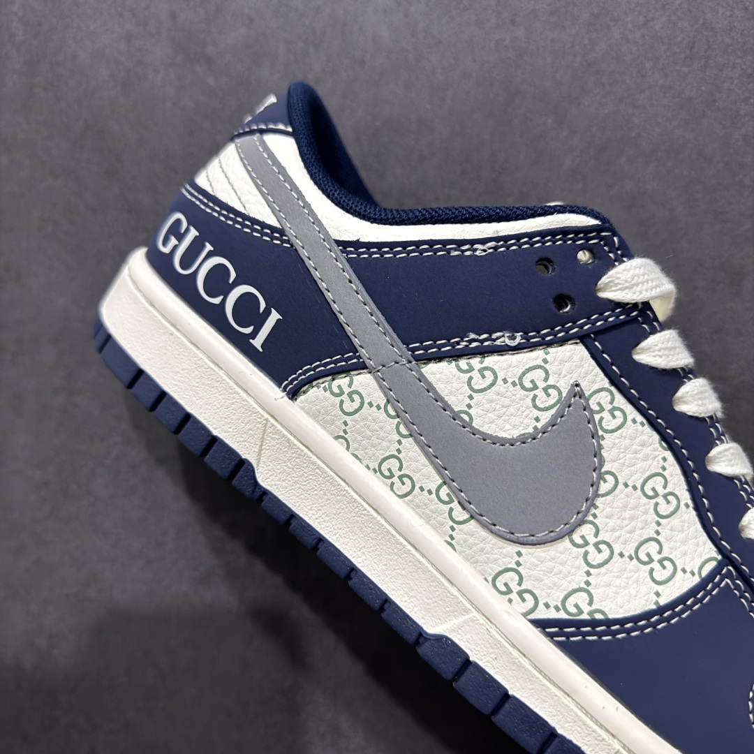 260   【定制版】Nike SB Dunk Low 古驰联名--- 奶白灰蓝印花 高端定制 低帮休闲板鞋   XD1588-202