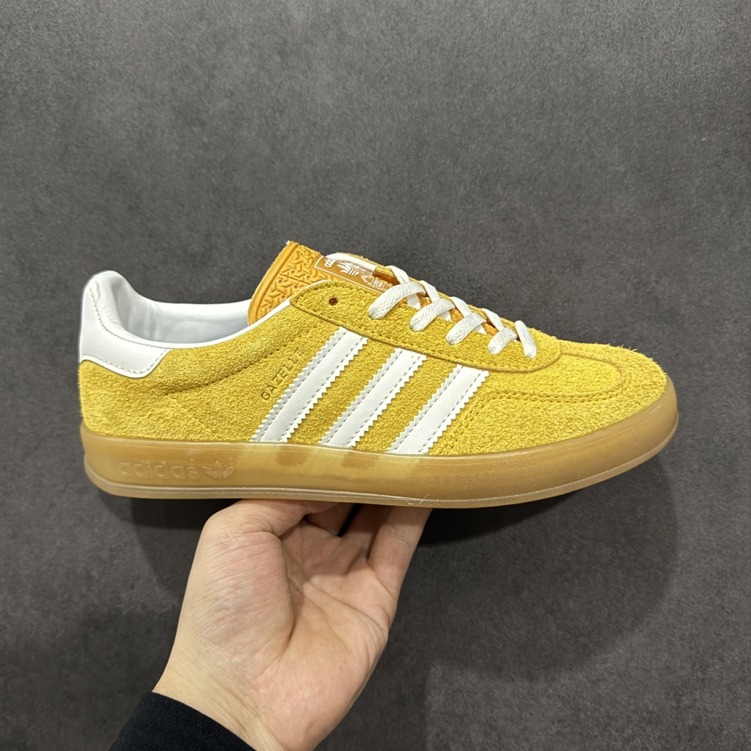 【GQ纯原福利】AD Original Gazelle Indoor 德训二代六色福利供应 之前高价零售特供批次 原厂定制长毛翻毛皮组合环保纤维革鞋面材质 内置环保海玻璃鞋垫 外置RB橡胶大底 产品品控稳定性领先行业 原厂全套原楦原纸板冲刀磨具开发 原厂皮料加持 原厂港宝加持定型后跟 尺码:35.5 36 36.5 37.5 38 38.5 39 40-选品中心